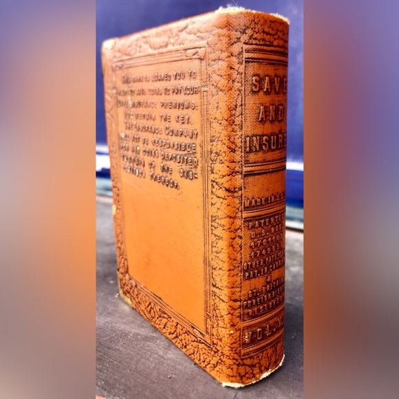 Vintage 1920s Zell ADEQUATE INSURANCE HELPS Self Assurance Thrift Book Coin Bank - Picture 5 of 9